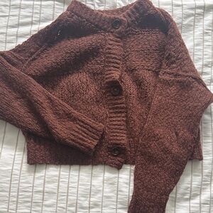 Everlane cropped knit cardigan